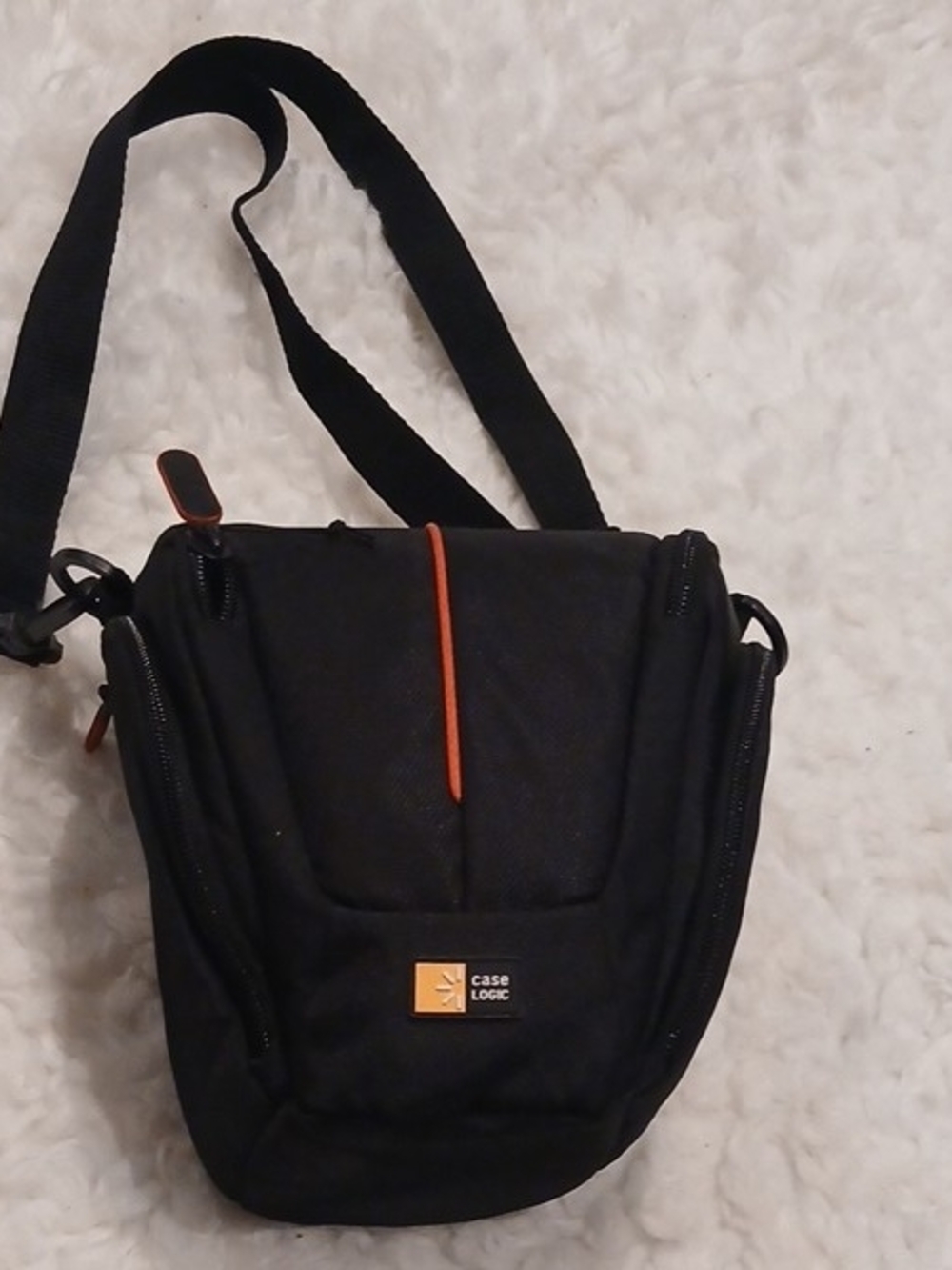 Case Logic Black and Orange Compact Crossbody Camera Bag